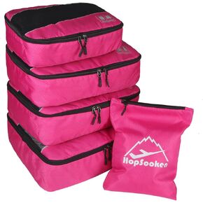5pc Packing Cubes Set Large Travel Luggage Organizer 4 Cubes 1 Laundry Pouch Bag in Saudi Arabia