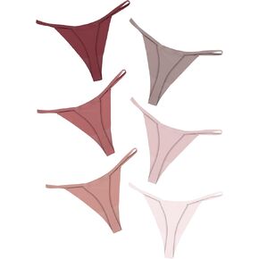 DEANGELMON G-string Thongs النساء سراويل لا تظهر ثونغ سلس الملابس الداخلية منخفضة الارتفاع مريحة ستوكات تجريب حزمة (6P3، XL) in Kuwait