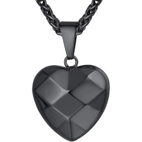 U7 Tiny Heart Necklace for Women, Stainless Steel 18K Gold/Black/Rose Gold Plated Link Chain Dainty Love Hearts Pendant Necklaces in Kuwait