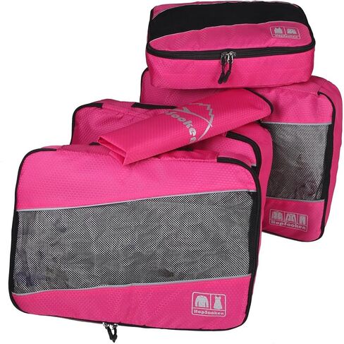 5pc Packing Cubes Set Large Travel Luggage Organizer 4 Cubes 1 Laundry Pouch Bag in Kuwait