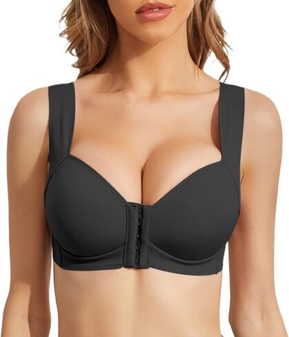 GREENBAA Front Close Bras for Women Wirefree Push up Bra Smooth Back Seamless in Saudi Arabia