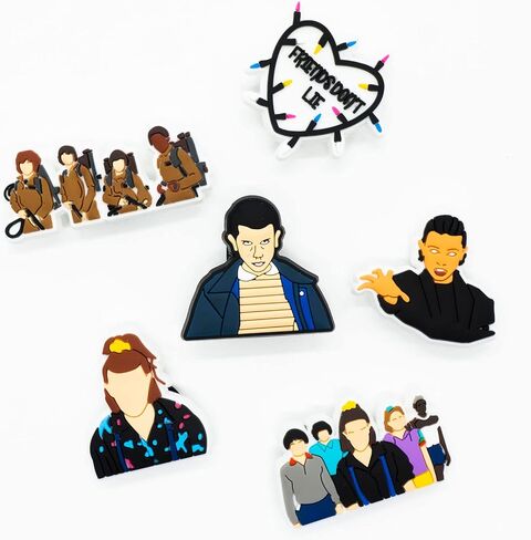 DOULANBLE Stranger Horror Things Movie Shoe Charms، 20 قطعة من زينة الأحذية البلاستيكية للمراهقين والرجال والنساء، دبابيس ذات طابع رعب غريب لأساور السداد أو ملحقات معصم لحفلات أعياد الميلاد وهدايا العطلات in Kuwait