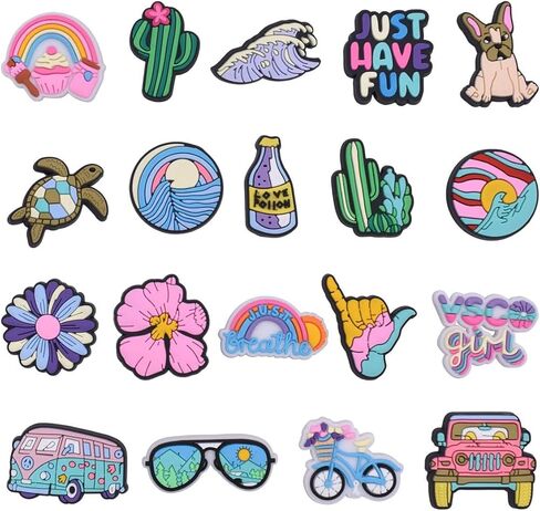 Shoe Charms for Boys Shoe Pins Shoe Charms Cute Charms Shoe Access PVC Summer Beach Shoe Charms for Shoe Clog Sandals Bracelets Outdoors Charms for Shoe Decor Women Gifts Favor19PCS in Kuwait