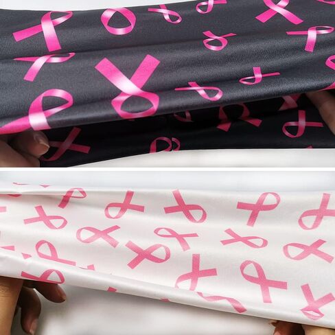 عصابة رأس للنساء لسرطان الثدي من سرطان الثدي للتوعية بسرطان الثدي إكسسوارات الشعر مرونة واسعة شريط وردي عصابة رأس الفتيات ممرضة الرياضة سبا اليوغا تجريب in Kuwait