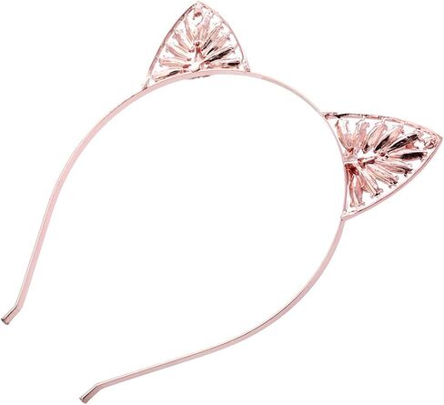 Shehamdy Crystal Cat Ears Headband Metal Ears Hair Band Bachelorette Party Kitten Play Cosplay Halloween Costume Women Gifts in Saudi Arabia