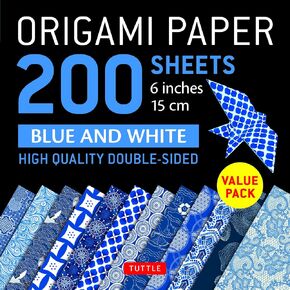 Origami Paper 200 sheets Blue and White Patterns 6" (15 cm): Double Sided Origami Sheets Printed with 12 Different Designs (Instructions for 6 Projects Included) in Saudi Arabia