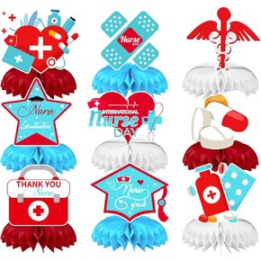 9 قطع من قطعة مركزية على شكل خلية نحل للممرضات للتخرج، زينة حفلات التخرج، لوازم حفلات التخرج والممرضات in Kuwait