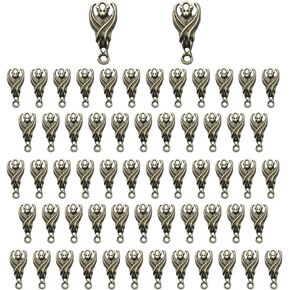 guzuhuku 80pcs الخفافيش موصل سحر الارتباط، الخفافيش قلادة سحر سبيكة صنع المجوهرات سحر DIY بها بنفسك عيد الهالوين قلادة سوار القرط صنع المجوهرات وصياغة