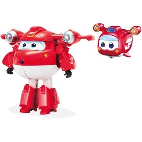 Super Wings Super Pets 4-Pack Collection Super Pets Jett, Donnie, Paul, Dizzy, Vehicle Action Figure, Superwings Transforming Plane to Robot, Gifts for Kids Aged 3 and Up, Light Effect