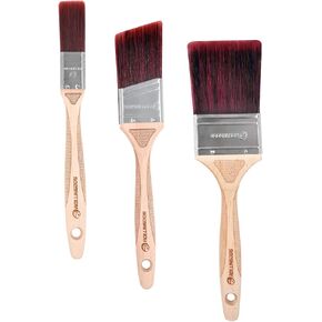 ROLLINGDOG 3PCS Paint Brushes for Painting Walls- Ergonomic Cutting in Brush (1",2",3") for Trimming and Detail Painting in Kuwait