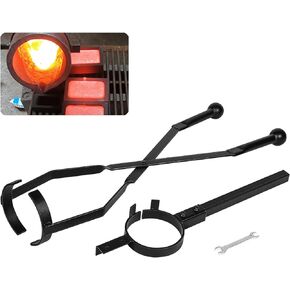 Bonbo 4 Kg Crucible Tongs Set, Graphite Crucible Lifting & Metal Melting Pouring Tong, Melting Casting Refining Tools for Jewelers Blacksmith Metalsmith Refiners Smelter (Pack of 2 Tongs) in Saudi Arabia