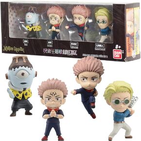 Bandai Namco - Jujutsu Kaisen Adverge Figure Box Set A (Megumi Fushiguro, Yuji Itadori, Toge Inumaki, Maki Zenin), Adverge Figure Box Set 2.2 inch (Pack of 4)