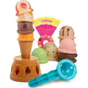 Smart Novelty Ice Cream Toy Stacking Tower - Balancing and Stackable Scoop Ice Cream Play Set for Toddlers, Frozen Dessert Food Games for Kids Aged 3+ in Kuwait