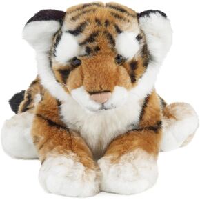 Living Nature Small Tiger Cub Stuffed Animal | Fluffy Tiger Animal | Soft Toy Gift for Kids | 10 inches