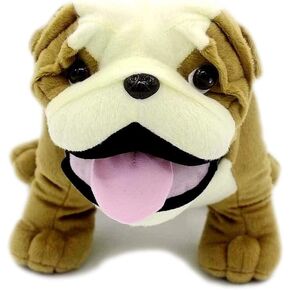 Cute Stuffed Animal Bulldog Teddy 12 Inch Lifelike Plush Toy Puppy, 12" English Bulldog