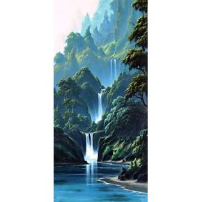 Jethami Diamond Painting Kits for Adults, 5D DIY Large Size Great Smoky Mountains National Park, Big Diamond Art Kits Round Dimond Paint with Diamonds for Beginners 31.5 x 15.7 in
