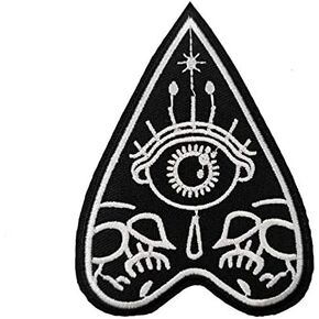 Cute-Patch 4" Black White Ouija Occult Mystic Eye Planchette Embroidered Iron on sew on Patch in Kuwait