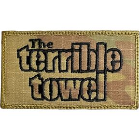 Steelers The Terrible Towel Patch - Funny Tactical Military Morale Embroidered Patch Hook Fastener Backing Multicam OCP in Saudi Arabia