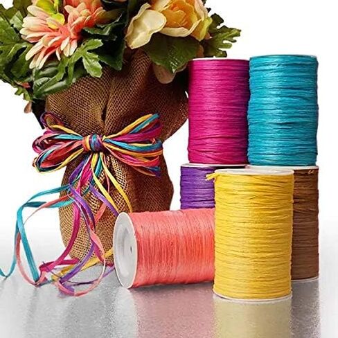 White Matte Raffia Ribbon 1/4" X 100 Yards in Saudi Arabia