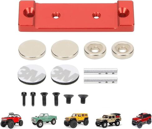 RCAWD Magnetic Body Post Set for 1/24 Axial SCX24 Wrangler Bronco Gladiator C10 Deadbolt Upgrade Parts (Black) in Saudi Arabia