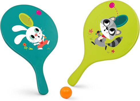 B. toys- Bounce & Play Paddle Set- Sports & Outdoor- Paddle Ball Game – 2 Colorful Paddles & 1 Ball – Active Play for Kids, Toddlers- 3 Years + in Saudi Arabia