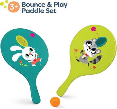 B. toys- Bounce & Play Paddle Set- Sports & Outdoor- Paddle Ball Game – 2 Colorful Paddles & 1 Ball – Active Play for Kids, Toddlers- 3 Years + in Saudi Arabia