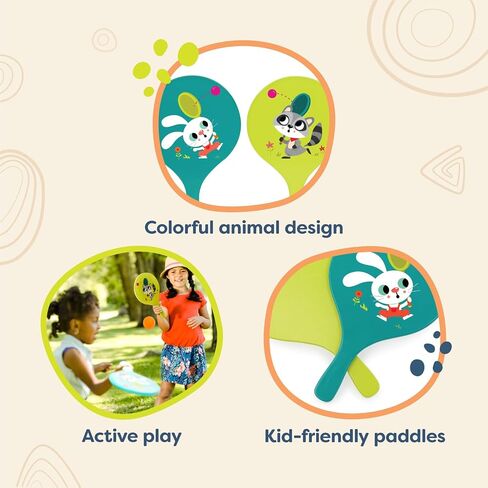 B. toys- Bounce & Play Paddle Set- Sports & Outdoor- Paddle Ball Game – 2 Colorful Paddles & 1 Ball – Active Play for Kids, Toddlers- 3 Years + in Saudi Arabia