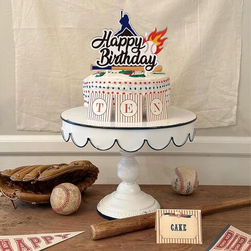 Baseball Birthday Party Decorations, 49pcs Baseball Cake Toppers for Baseball Birthday Themed Party Supplies, Baseball Birthday Cake Decor in Kuwait
