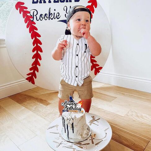 Baseball Birthday Party Decorations, 49pcs Baseball Cake Toppers for Baseball Birthday Themed Party Supplies, Baseball Birthday Cake Decor in Kuwait
