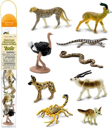 Safari Ltd. Sahara Desert Animals TOOB - Detailed Figurines of Fennec Fox, Ostrich, Dorcas Gazelle, and More - Fun Educational Play Toy for Boys, Girls & Kids Ages 3+ in Saudi Arabia