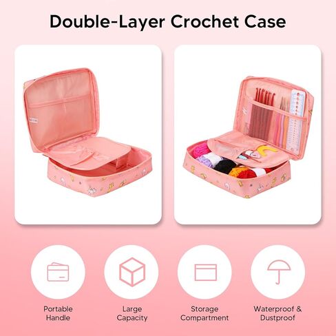 مجموعة ليفوش كروشيه للمبتدئين، 91 قطعة من مجموعة الكروشيه للمبتدئين تتضمن الغزل وخطاطيف الكروشيه وأدوات أخرى، مجموعة كروشيه للمبتدئين للبالغين والأطفال، هدايا يدوية يدوية لتقديم هدايا عيد الميلاد in Kuwait