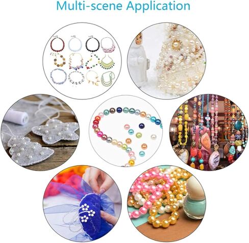 1980pcs Colourful Beads for Threading, 28 Colours Beads for Crafting Necklaces, 6mm Pearls with Hole for Jewelry Making, Beading Beads for Bracelets Jewellery Making in Kuwait