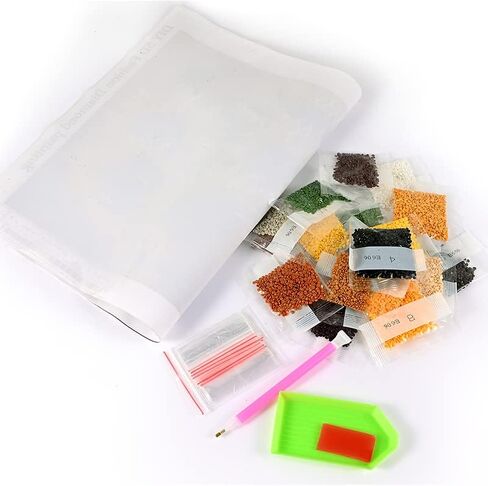 مجموعات الطلاء الماسي من BOHUAYI للبالغين، طلاء يدوي 5D بالأرقام للبالغين المبتدئين، لوحات فنية بنقاط ماسية كاملة الحفر لديكور المنزل الجداري 11.8 × 15.7 بوصة (حياة كوخ المزرعة) in Kuwait