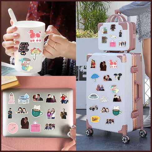 100 قطعة من ملصقات البرامج التلفزيونية، مجموعة ملصقات الحياة اليومية الدافئة ملصقات جميلة للمراهقين والبالغين زجاجة مياه هدية عيد ميلاد in Kuwait