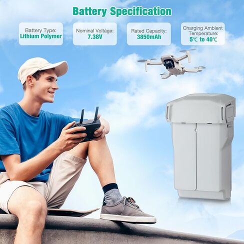 بطارية FirstPower Mini 3 Pro بقدرة 3850 مللي أمبير في الساعة، 51 دقيقة كحد أقصى لوقت الطيران، بطارية طيران ذكية بالإضافة إلى متوافقة مع DJI Mini 4 Pro/Mini 3 Pro/Mini 3 Drone in Kuwait
