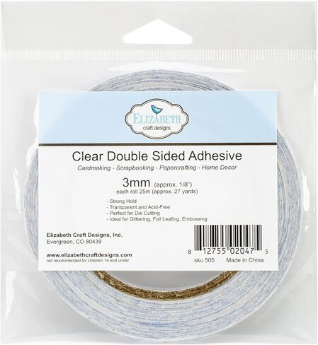 Elizabeth Craft Designs 2mm Double-Sided Adhesive Roll, 1/8" by 27 yd, Clear in Kuwait
