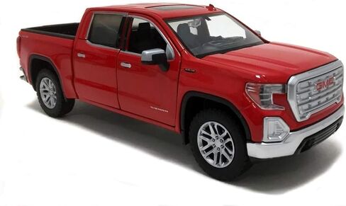 2019 Sierra 1500 SLT Crew Cab Pickup Truck Red 1/24-1/27 Diecast Model Car by Motormax 79361 in Saudi Arabia