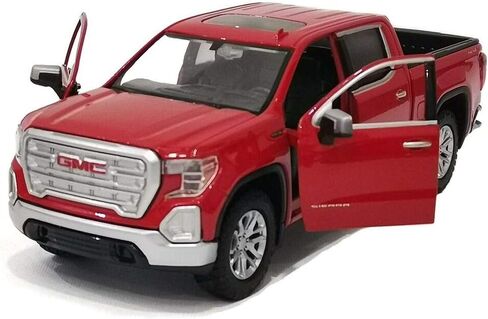 2019 Sierra 1500 SLT Crew Cab Pickup Truck Red 1/24-1/27 Diecast Model Car by Motormax 79361 in Saudi Arabia