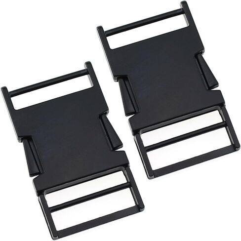 LUORNG 2PCS Black 25mm Zinc Alloy Metal Buckle Adjustable Snap Buckle Adjustable Snap Buckle for Shoulder Straps Belts Leather Crafts and DIY Projects in Saudi Arabia