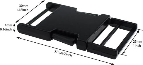 LUORNG 2PCS Black 25mm Zinc Alloy Metal Buckle Adjustable Snap Buckle Adjustable Snap Buckle for Shoulder Straps Belts Leather Crafts and DIY Projects in Saudi Arabia