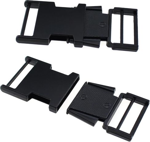 LUORNG 2PCS Black 25mm Zinc Alloy Metal Buckle Adjustable Snap Buckle Adjustable Snap Buckle for Shoulder Straps Belts Leather Crafts and DIY Projects in Saudi Arabia