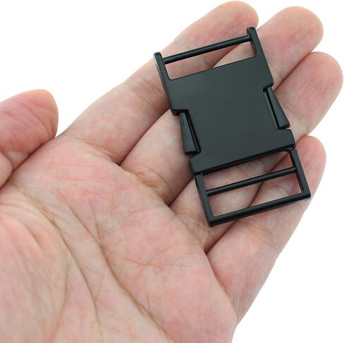 LUORNG 2PCS Black 25mm Zinc Alloy Metal Buckle Adjustable Snap Buckle Adjustable Snap Buckle for Shoulder Straps Belts Leather Crafts and DIY Projects in Saudi Arabia