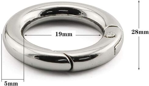 Still Awake 10 Pcs 60mm OD Spring Clip Round Carabiner Buckle, Diameter O Ring Snap Clip Trigger Spring Keyring Buckle,Hooks Clip DIY Accessories for Key Chains, Bag, Purse and Handbag (2" Black) in Kuwait