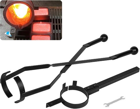 Crucible Tongs for Metal Melting, Graphite Crucible Lifting & Metal Melting Pouring Tong, Melting Casting Refining Tools for Jewelers Blacksmith Metalsmith Refiners Smelter (2 Tongs) in Saudi Arabia