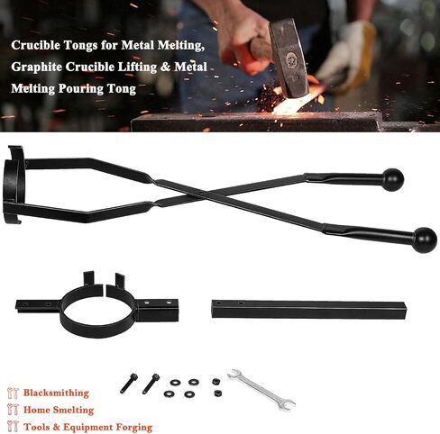 Crucible Tongs for Metal Melting, Graphite Crucible Lifting & Metal Melting Pouring Tong, Melting Casting Refining Tools for Jewelers Blacksmith Metalsmith Refiners Smelter (2 Tongs) in Saudi Arabia