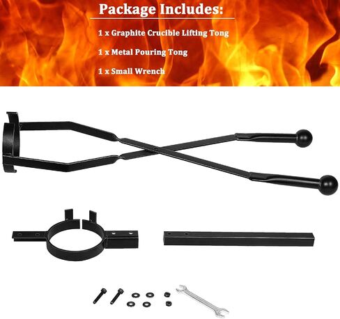 Crucible Tongs for Metal Melting, Graphite Crucible Lifting & Metal Melting Pouring Tong, Melting Casting Refining Tools for Jewelers Blacksmith Metalsmith Refiners Smelter (2 Tongs) in Saudi Arabia