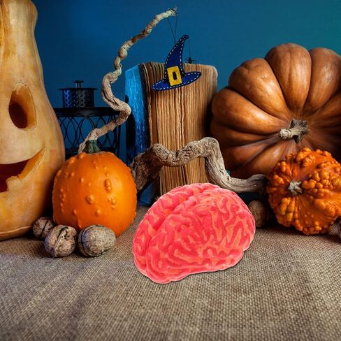 NUOBESTY هالوين محاكاة الفينيل الدماغ الدموي 1 قطعة، هالوين خدعة مخيف الدعامة مزحة أداة محاكاة الدعامة الاصطناعي الدم الدماغ حزب مهرجان أجزاء لمنزل مسكون in Kuwait