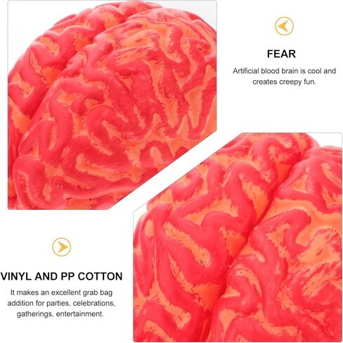 NUOBESTY هالوين محاكاة الفينيل الدماغ الدموي 1 قطعة، هالوين خدعة مخيف الدعامة مزحة أداة محاكاة الدعامة الاصطناعي الدم الدماغ حزب مهرجان أجزاء لمنزل مسكون in Kuwait