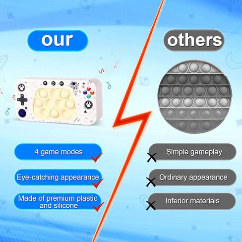 لعبة فقاعات الدفع السريع، لعبة فيدجيت بوب، لعبة تضيء محمولة، لعبة دفع سريع، ألعاب ألغاز حسية للتوحد للمراهقين والبالغين، هدية عيد ميلاد للسفر وحفلات عيد الميلاد (يونيكورن وردي) in Kuwait