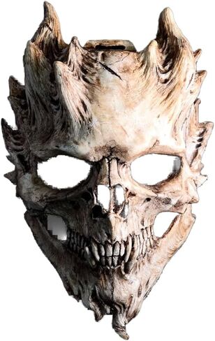 Stobbod Horror Skeleton Mask Scary Realistic Skull Mask Halloween Cosplay Props Creepy Masquerade Party Costume Accessories in Kuwait
